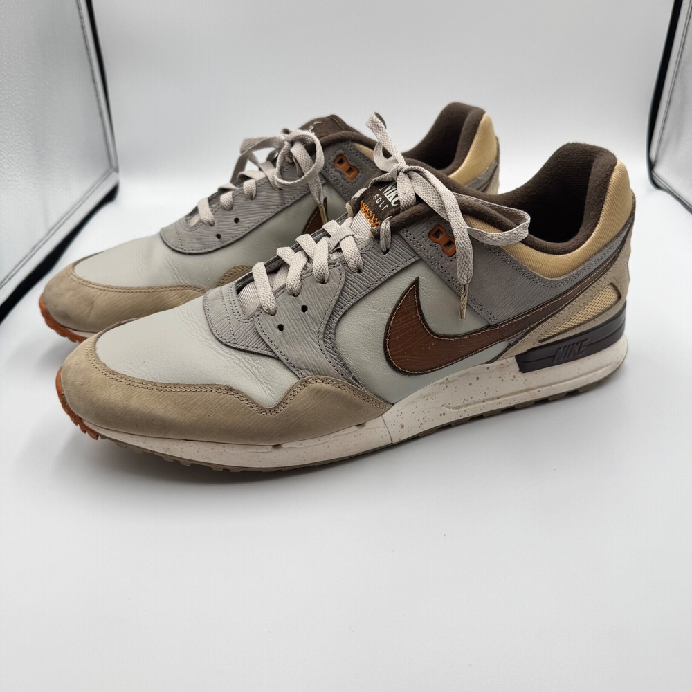 Nike Air Pegasus 89 Golf Shoes Swan Medium Brown Mens Size 15